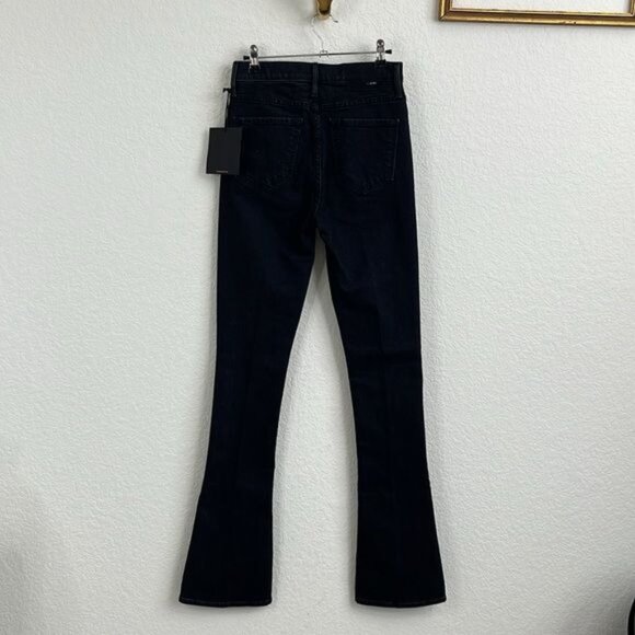 MOTHER Denim High Waisted Runway Jeans in Who's Sorry Now Black Faded NWT - Picture 7 of 11